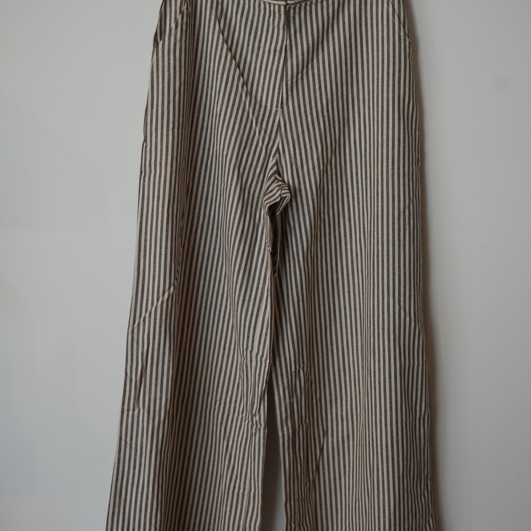 Brown Striped Trouser Pant